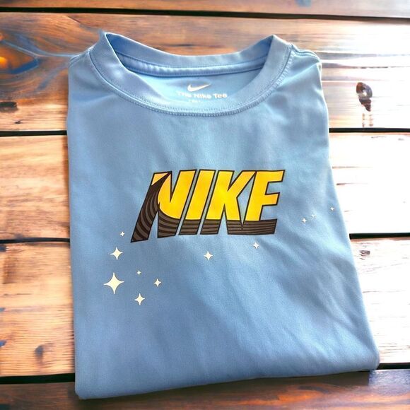 Nike Dri-Fit Long Sleeve T-Shirt Boys 7 - Picture 1 of 4